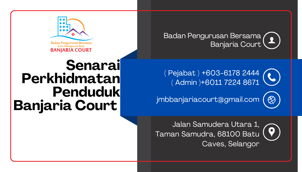 Thumbnail Senarai Perkhidmatan Penduduk Banjaria Court
